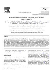 Chromosomal aberrations: formation, identification and distribution