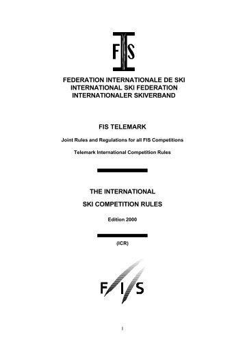 FIS telemark comp rules