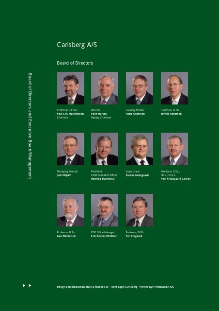 Annual Report 2001 - Carlsberg Group