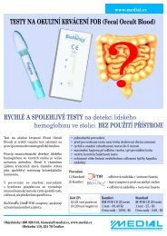 TESTY NA OKULTNÃ KRVÃCENÃ FOB (Fecal Occult Blood ... - Medial