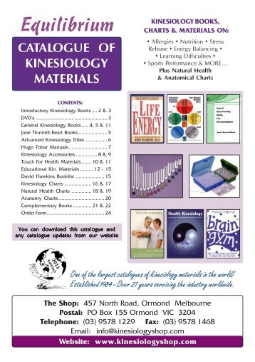 Kinesiology Charts Free