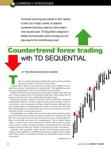 Countertrend forex trading with TD SEQUENTIAL - Forex Strategies ...