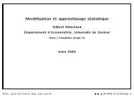 Modélisation et apprentissage statistique - Statistique pour sciences ...