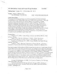 PSY 6850 Syllabus: Family and Couple Therapy ... - Psychology