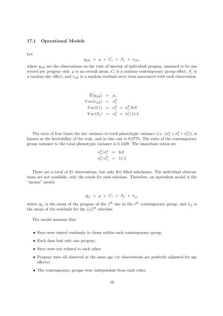 Prediction Theory 1 Introduction 2 General Linear Mixed Model