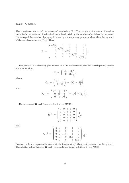 Prediction Theory 1 Introduction 2 General Linear Mixed Model