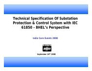 Technical Specification Of Substation Protection ... - India Core
