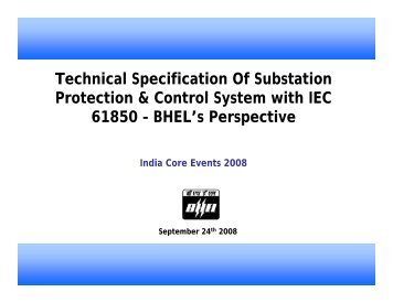 Technical Specification Of Substation Protection ... - India Core