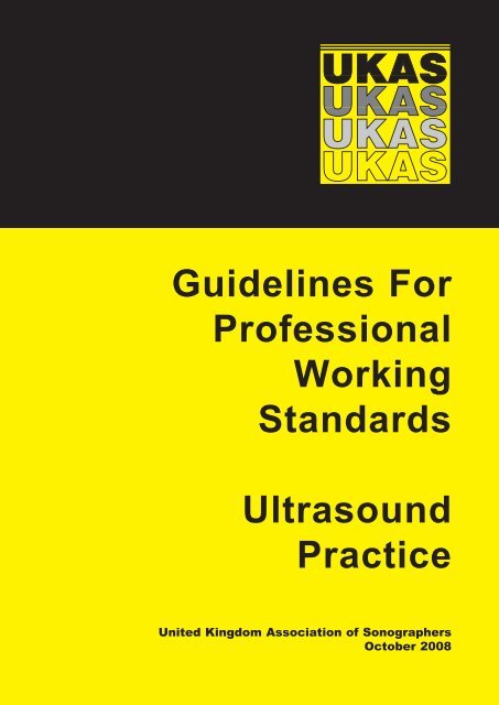 Guidelines For Professional Working Standards Ultrasound Practice