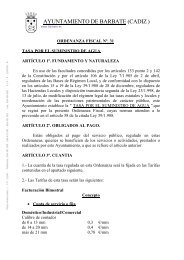 Ordenanza 31: Tasa por suministro de agua - Ayuntamiento de ...