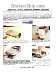 LIS1228 Sony Clie PEG-T415 Battery Installation ... - Batteries