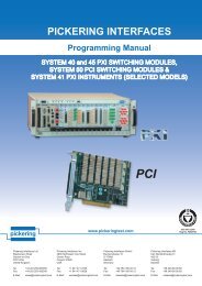 Pickering Interfaces PXI Programming Manual