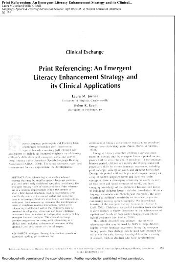 Print Referencing: An Emergent Literacy Enhancement ... - Cckm.ca