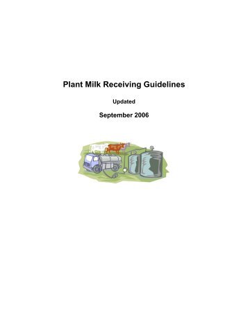 Plant Milk Receiving Guidelines - Dairy Farmers of Ontario