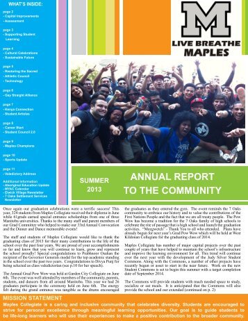 Report to the Community 2013.pdf - Seven Oaks School Division