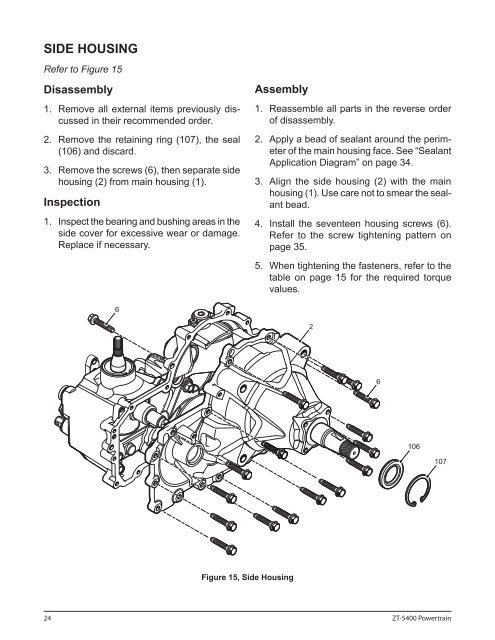 Hydro-Gear ZT-5400 transaxles manual - BIBUS France