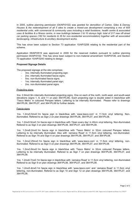 Web Document Application: Covering letter 2013-05-04 - Southwark ...