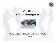 Conflict and Its Management - SIHFW Rajasthan