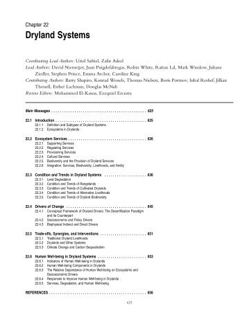 Dryland Systems - Millennium Ecosystem Assessment