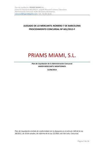 PLAN LIQUIDACION PRIAMS .pdf - lugar abogados & asociados
