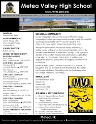 School Profile - Metea Valley High School