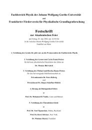 Festschrift - Frankfurter Förderverein für Physikalische ...