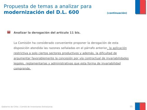 ComisiÃ³n Modernizadora Decreto Ley 600 - Amcham Chile