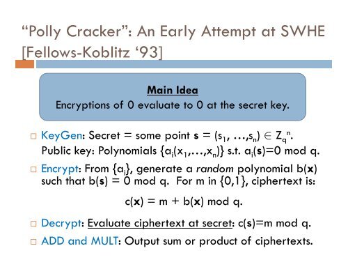 FULLY HOMOMORPHIC ENCRYPTION: CURRENT STATE OF THE ...