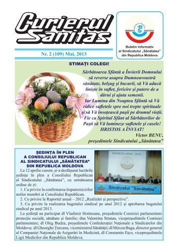 Nr. 2 (109) Mai, 2013 - Sindicatul "Sănătatea"