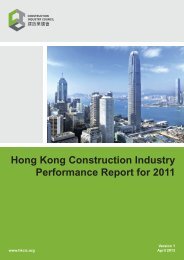 Hong Kong Construction Industry Performance Report for 2011