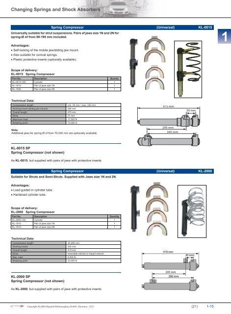 Changing Springs and Shock Absorbers