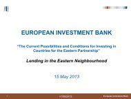 EUROPEAN INVESTMENT BANK - EIB Institute - European ...