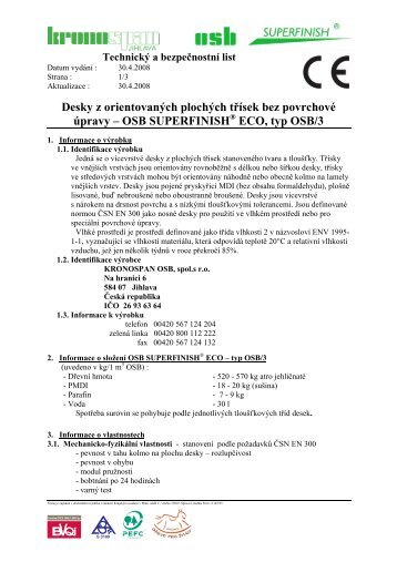 OSB3-ECO_CZ_TechnickÃ½ a bezpeÄnostnÃ­ list_2008-04-30.pdf - Asko