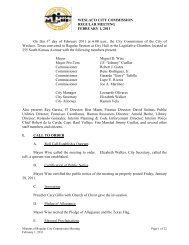 NOTICE OF A REGULAR MEETING - City of Weslaco