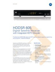 HDDSR 605 Digital Satellite Receiver Data Sheet - Shaw Direct