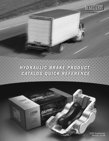 HydRAUlic bRAke PROdUcT cATAlOG qUick ... - CBS Parts Ltd.