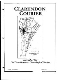 - Journal of the Old New Hanover Genealogical Society