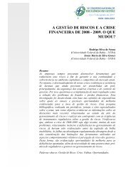 a gestÃ£o de riscos ea crise financeira de 2008 - 2009. o que mudou?