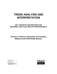 Trend Analysis and Interpretation - Maternal and Child Health ...