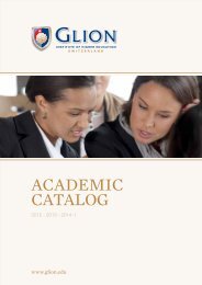 ACADEMIC CATALOG - Glion Institute of Higher Education