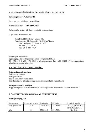 VEGESOL eReS - Agro Multisector Kft.