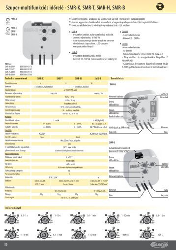 Szuper-multifunkciÃ³s idÅrelÃ© - SMR-K, SMR-T, SMR-H, SMR-B
