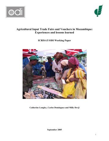 Agricultural Input Trade Fairs and Vouchers in Mozambique ... - Icrisat