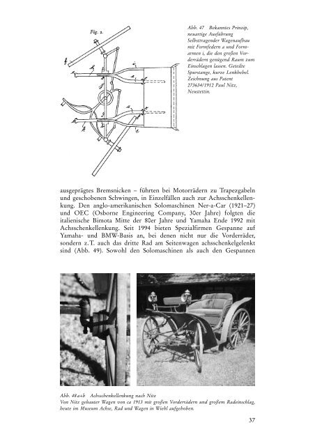 Die Achsschenkellenkung und andere Fahrzeug-Lenksysteme