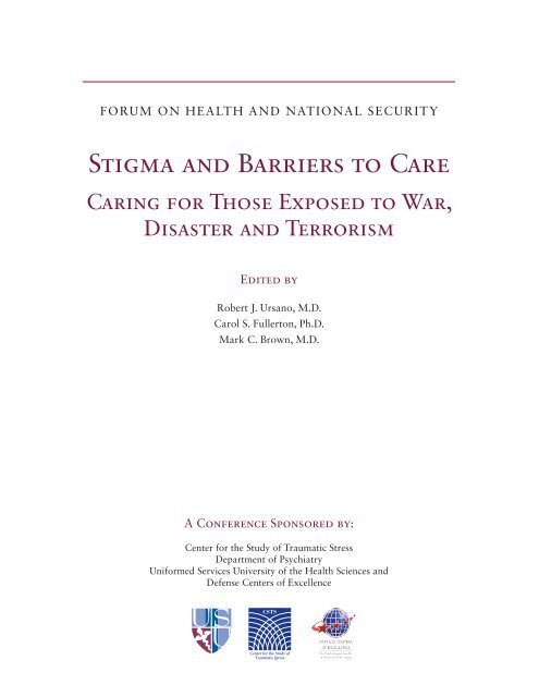 stigma and barriers to care - Uniformed Services University of the ...
