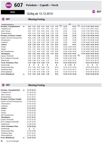 Busfahrplan Potsdam-Ferch-Werder - Neuseddin.eu