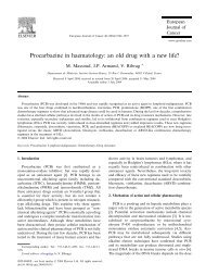 Procarbazine in haematology: an old drug with a new life?