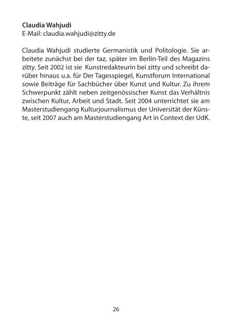 Vorlesungsverzeichnis SS 2013 - Institut fÃ¼r Kunst im Kontext