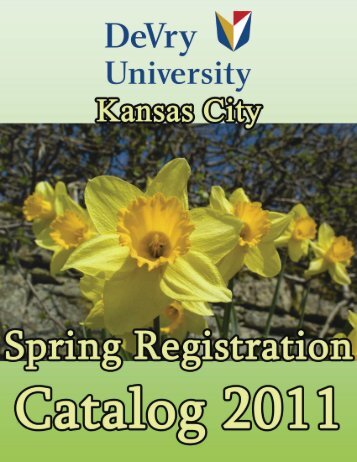 Registration Catalog (PDF) - DeVry - Kansas City - DeVry University