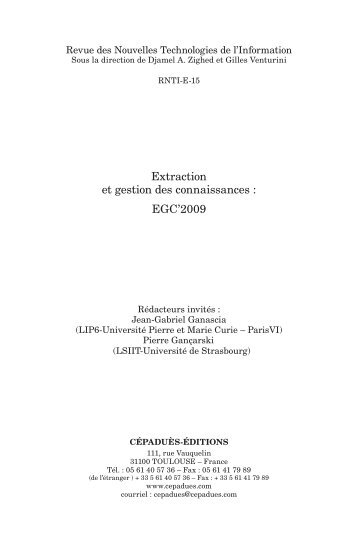tÃ©lÃ©charger egc09_actes_RNTI-E-15_(extraits).pdf